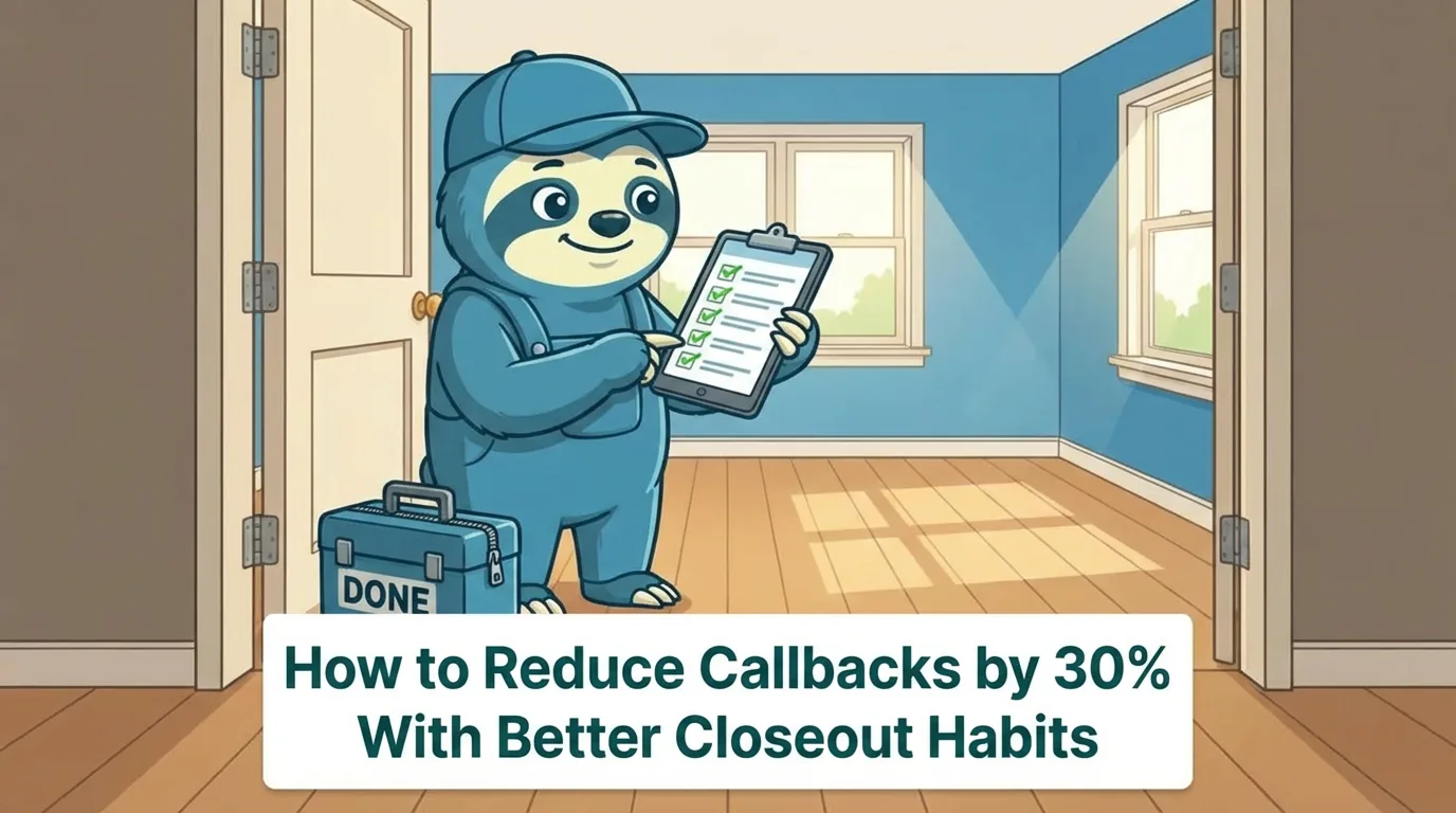 How to Reduce Callbacks by 30% With Better Closeout Habits