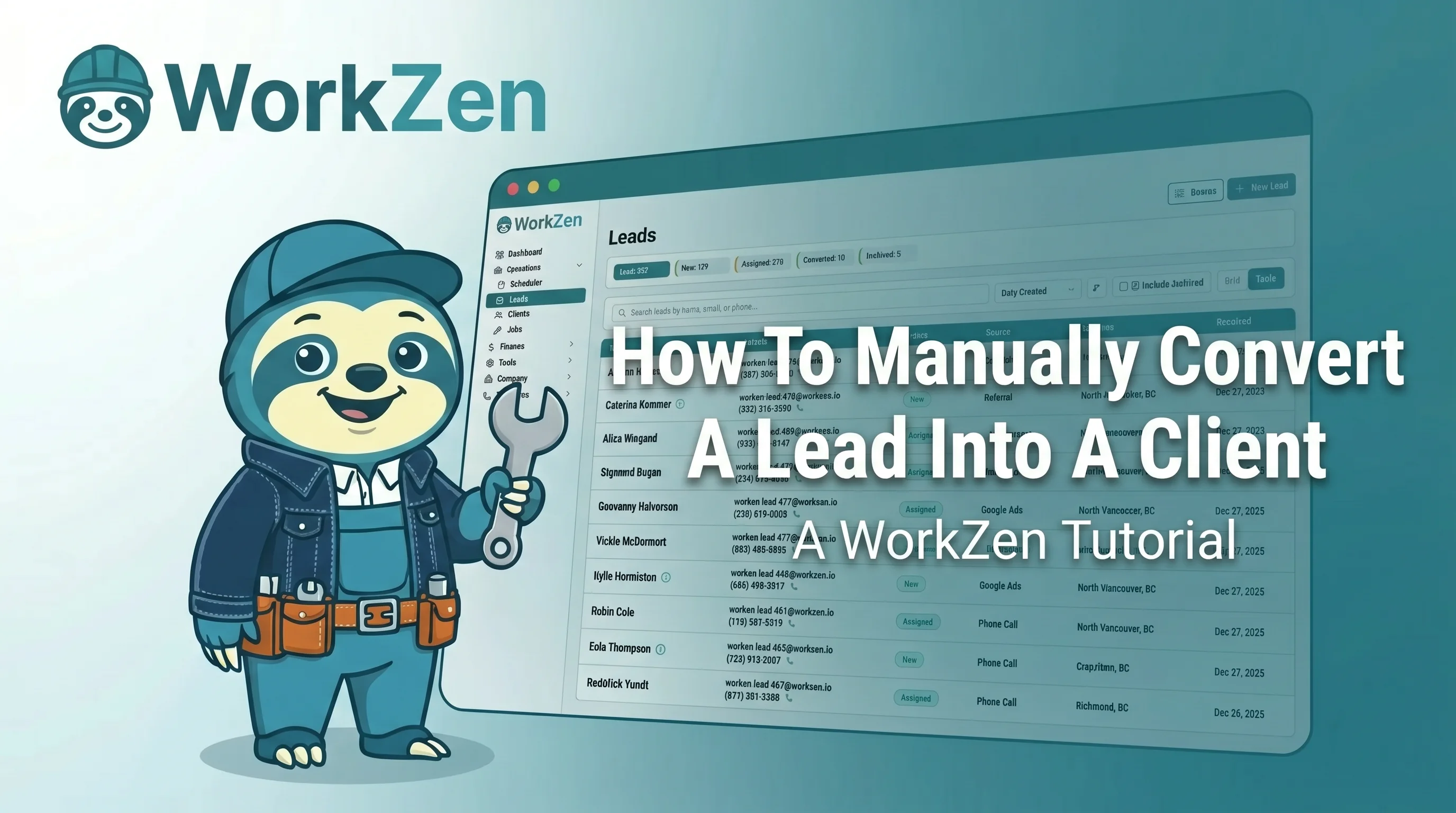 How To Manually Convert A Lead Into A Client in WorkZen