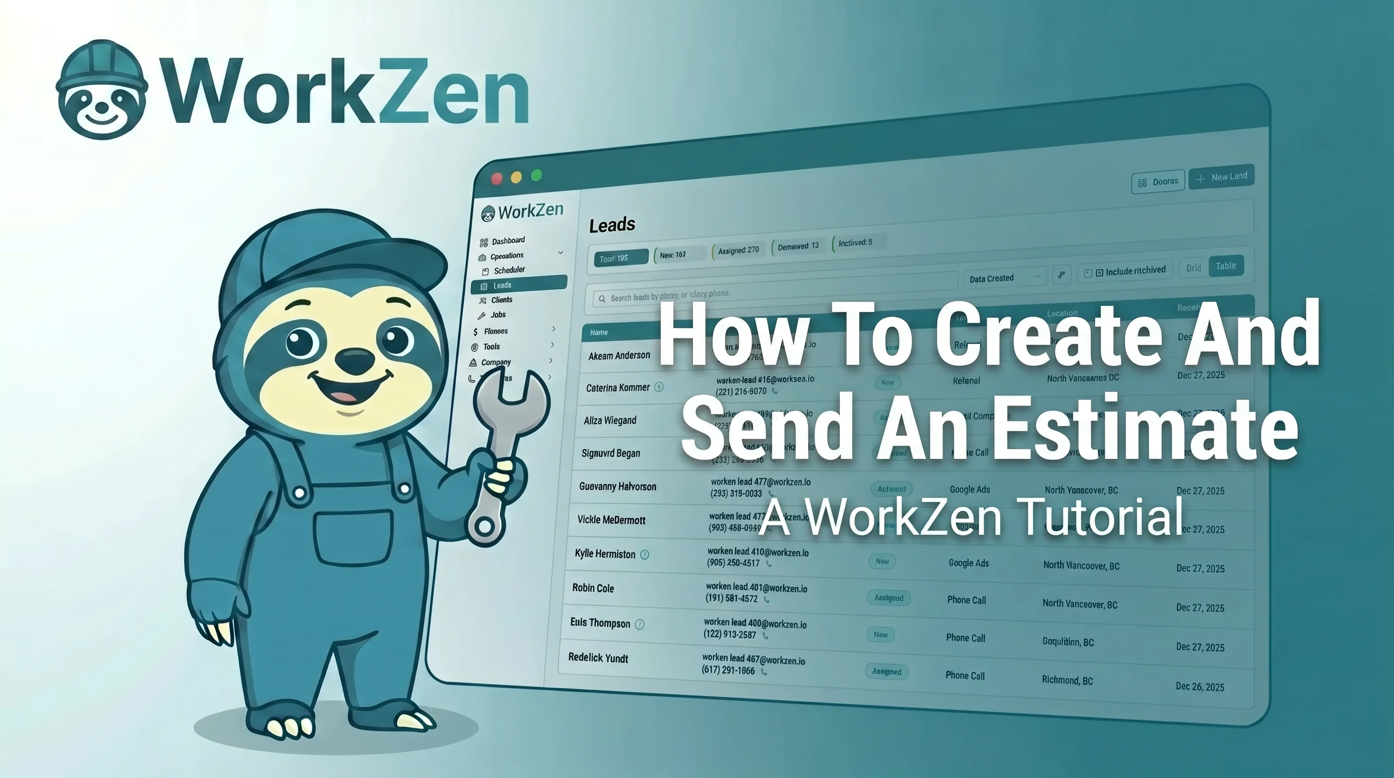 How To Manually Create And Send An Estimate in WorkZen