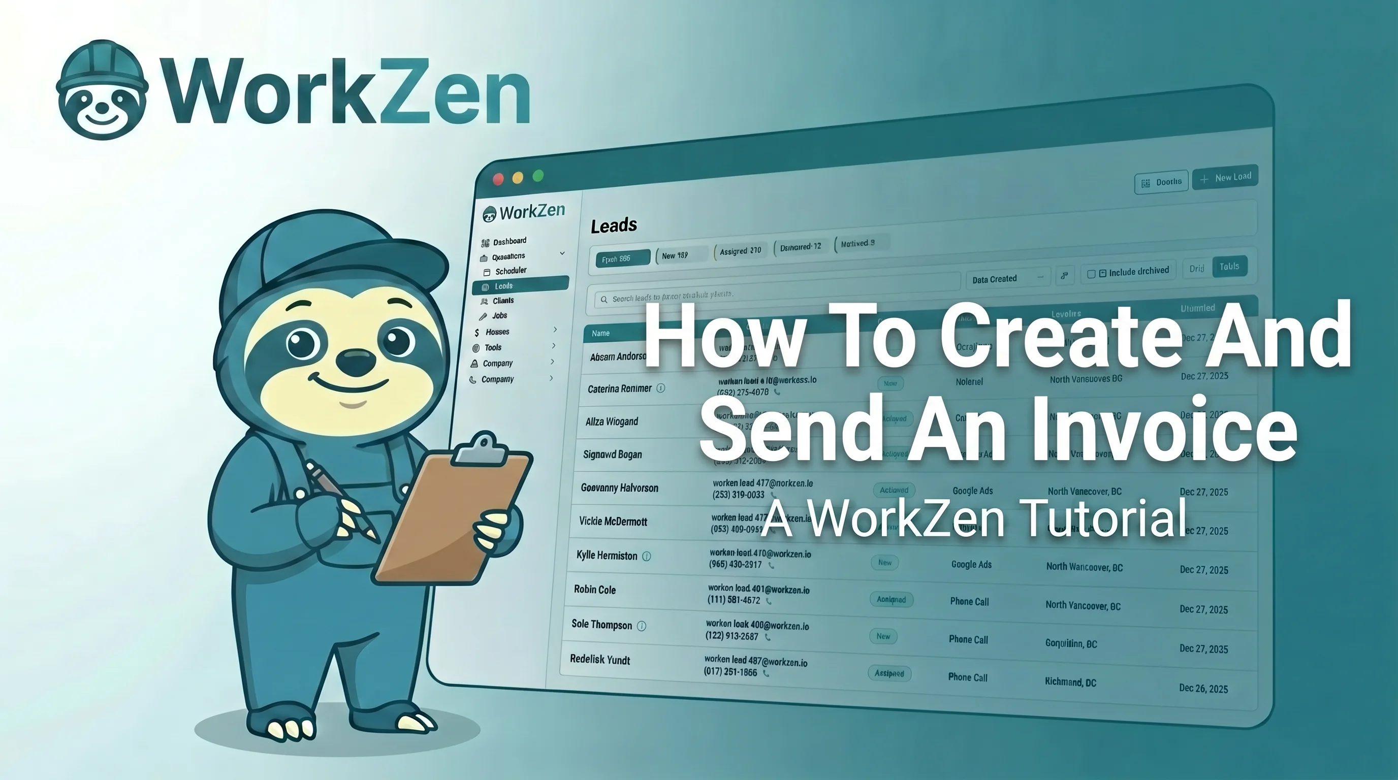 How To Create And Send An Invoice in WorkZen